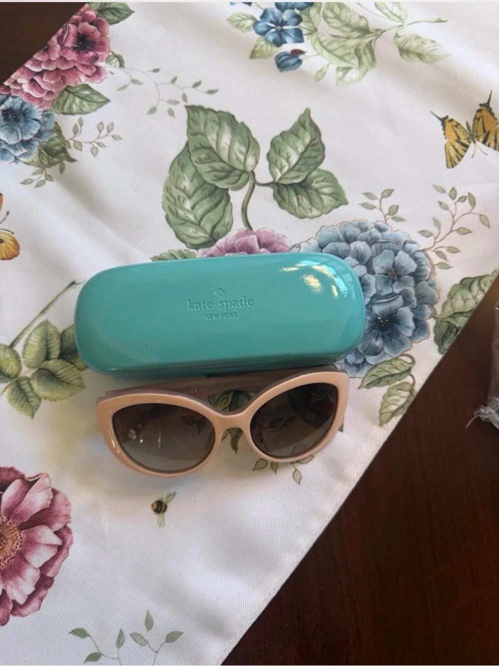 kate spade Blush Pink Cat-Eye Sunglasses with Gradient Lenses